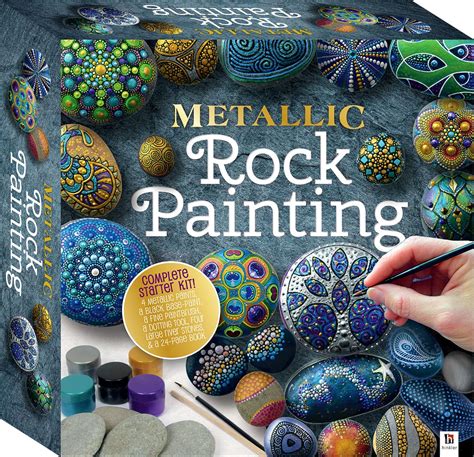 metallic rock painting box set|metallic rock painting box.